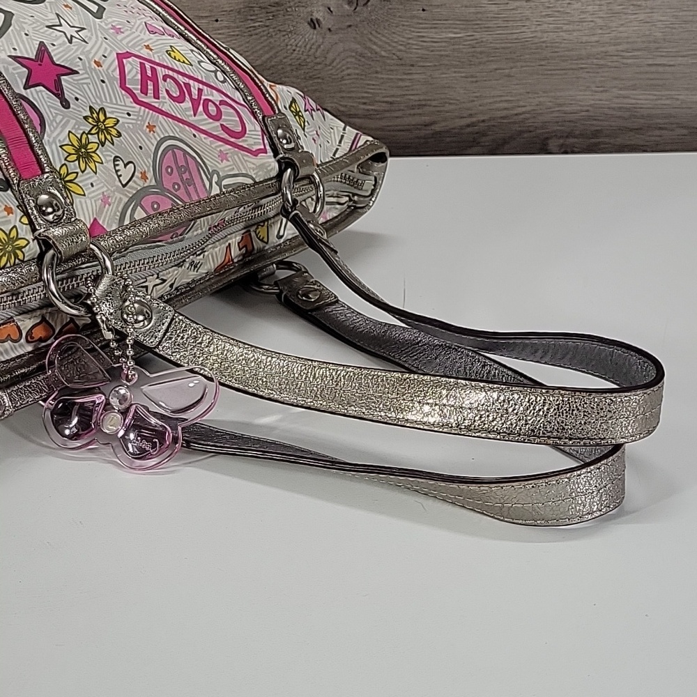 Coach Poppy Y2K Bandana Butterfly Tote Bag F15712 - Picture 7 of 16